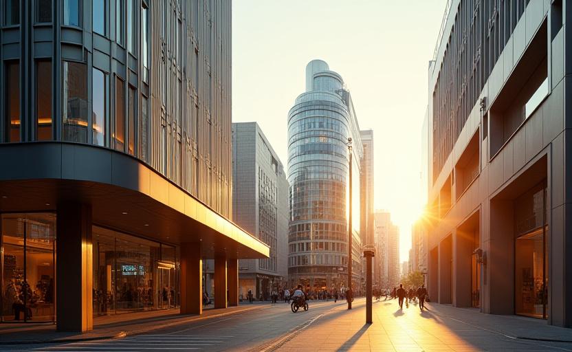 銀座の現代建築ゴールデンアワー