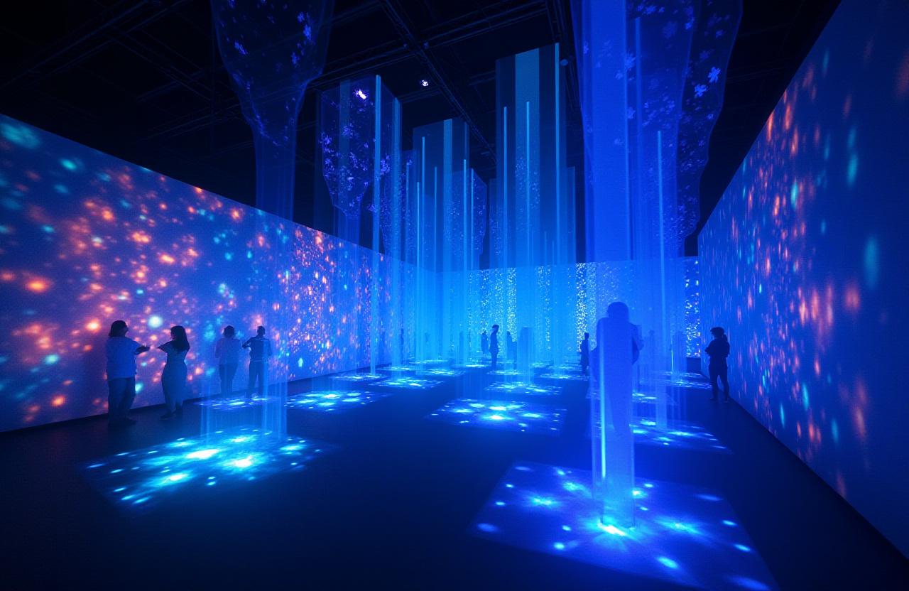 チームラボのデジタルアートとSF雰囲気